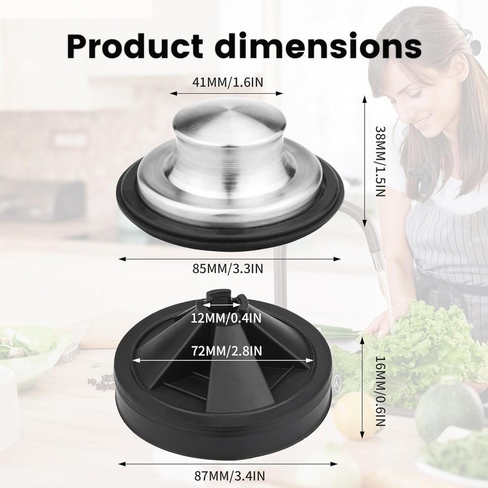 Garbage Disposal Stopper W/ Splash Guard Insinkerator Kitchen Sink Drain Plug