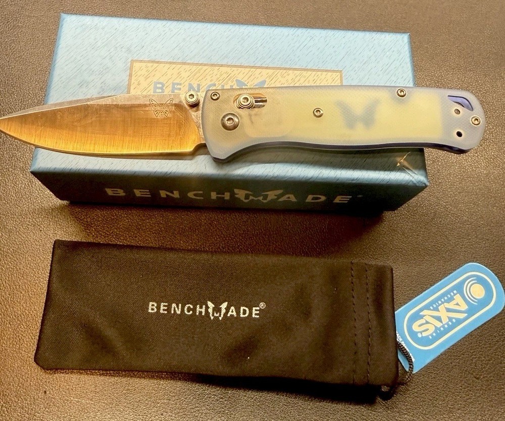 BM 535 Folding Knife w/ Transparent Handle Authenticity Unverified