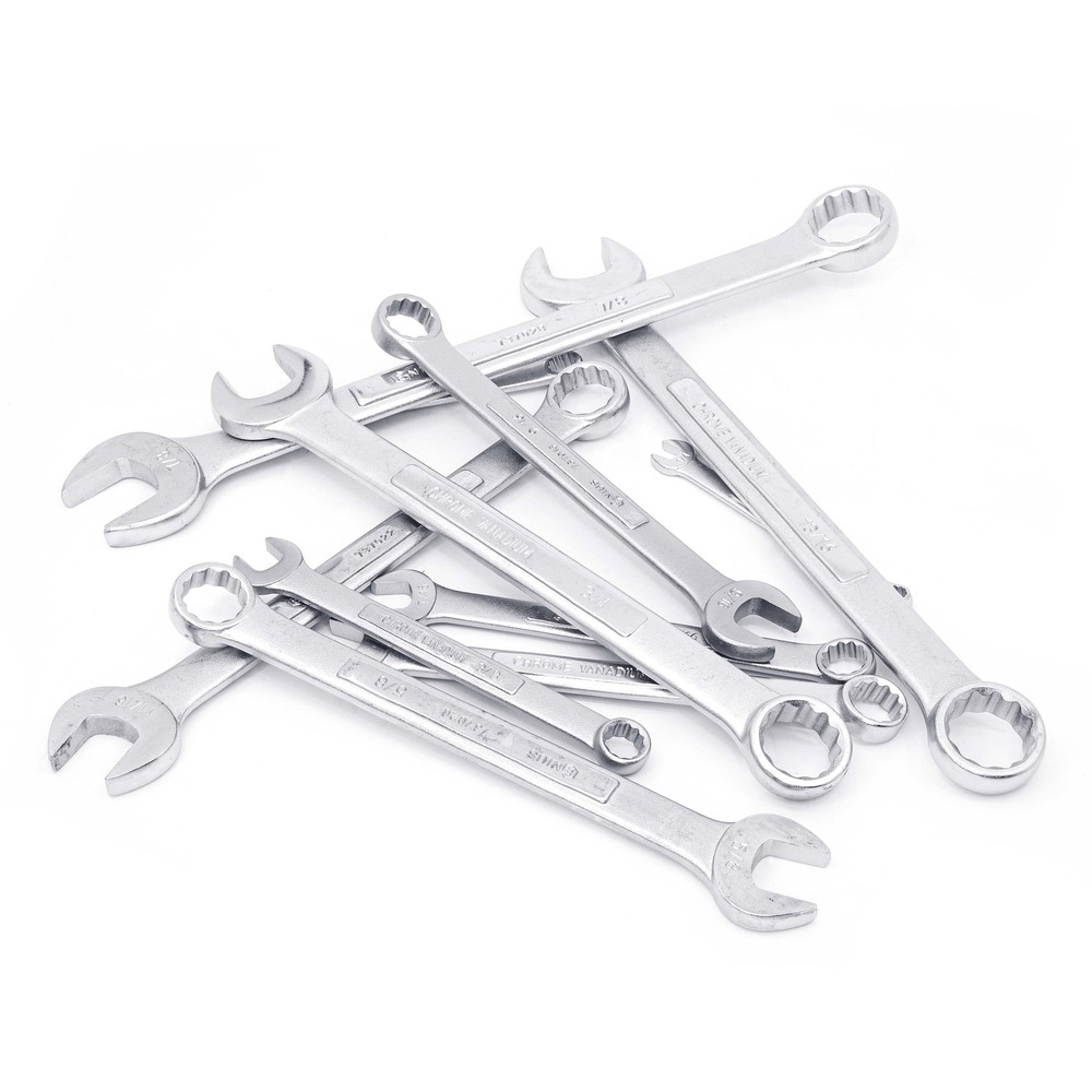 Genius Tools 11 Piece SAE Combination Wrench (Matte Finish) - HS-011S2
