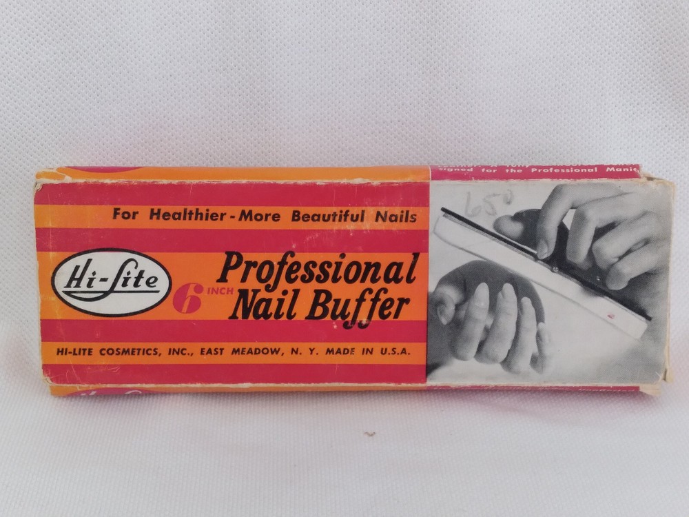 Vintage 6” HI-LITE Professional Nail Buffer Manicure Tool with Original Box