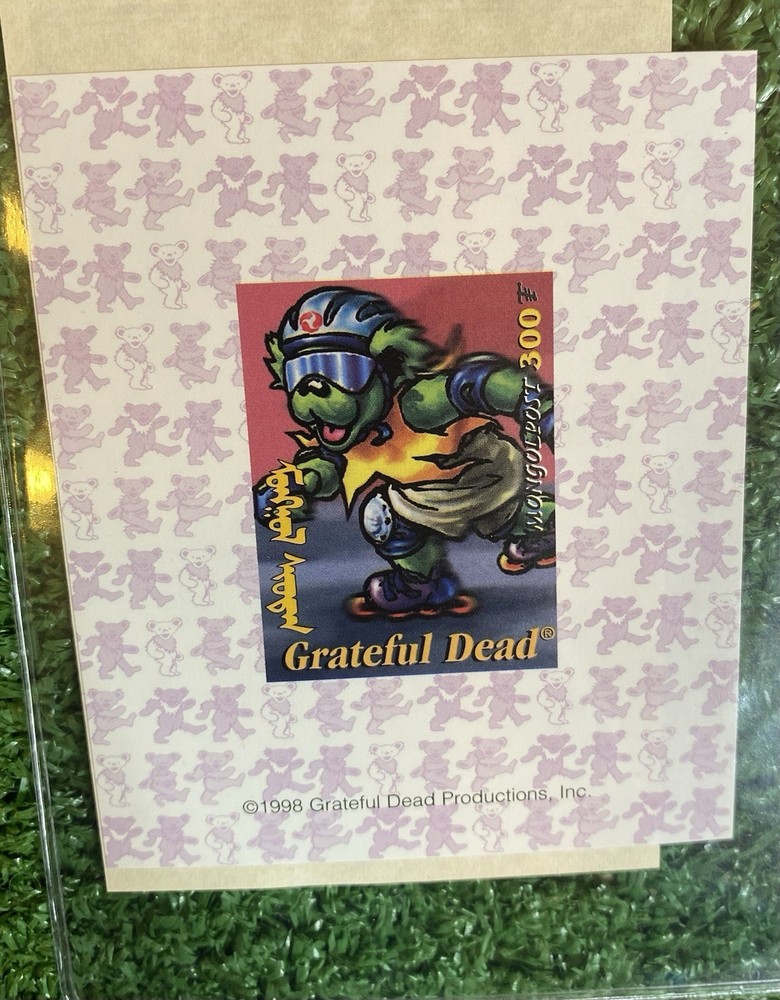 Grateful Dead Roller Blade Bear Stamp Certificate of Authenticity Mongolia 1998
