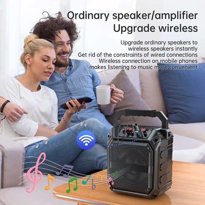 Bluetooth 5.4 Audio Receiver Transmitter AUX USB Audio adapter LED Dispaly TF