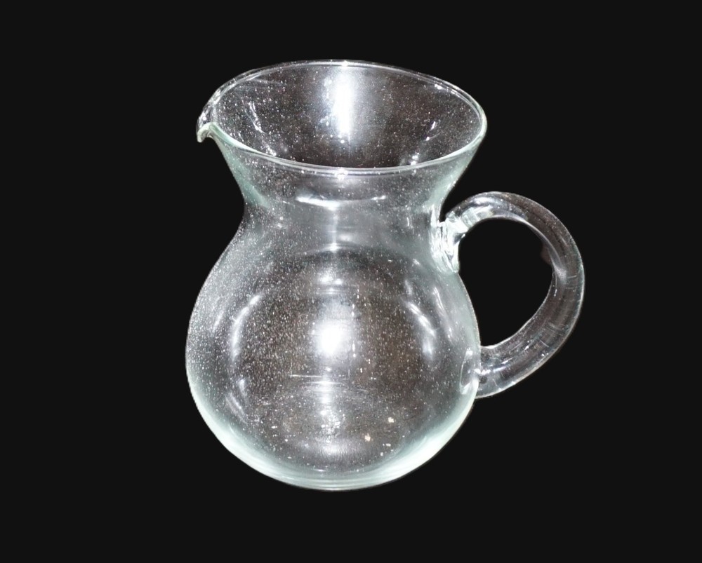 Vintage Clear Glass Creamer with Applied Handle Exceptional