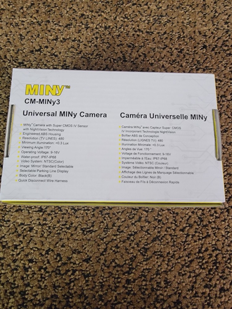 BACKUP CAMERA : Rydeen CM-MINY3 : Water Proof Casing