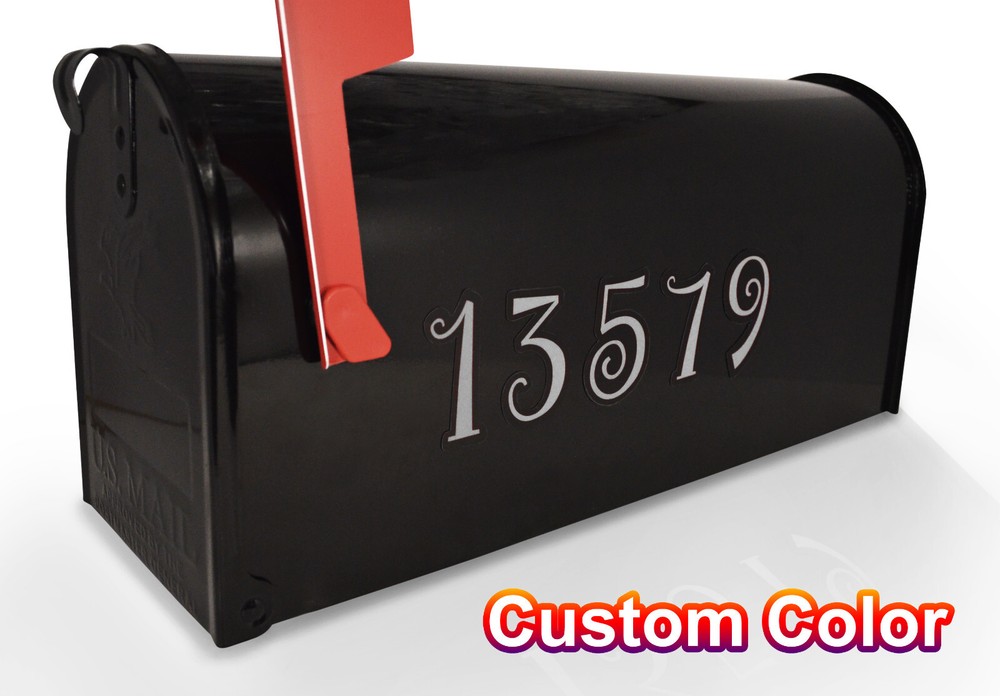 Mailbox Magnet (Partial Cover) Custom Color 2.5" Address Numbers