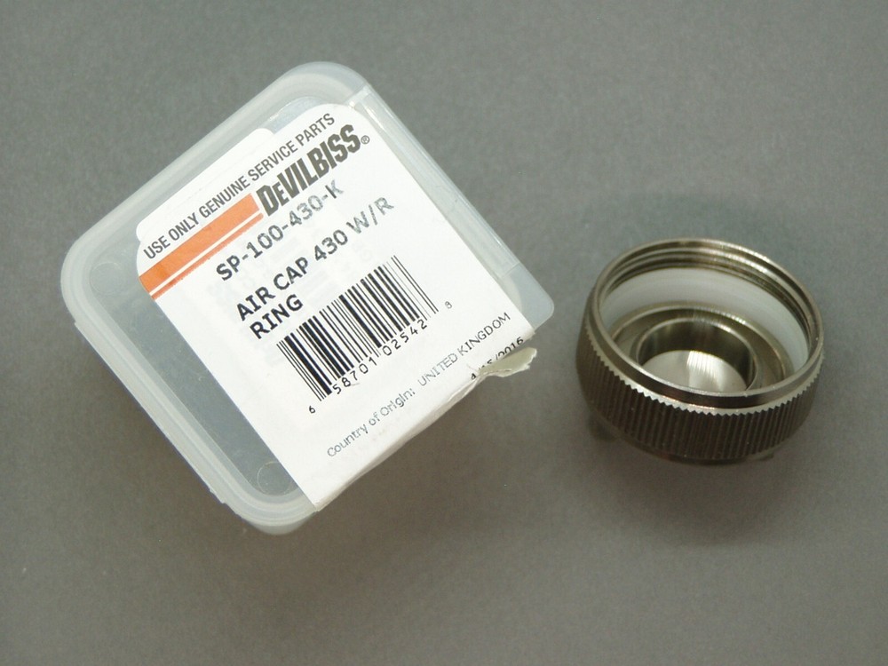 Devilbiss Compact SP-100-430-K, COM 430 Air Cap w/ Ret. Ring New Open Box