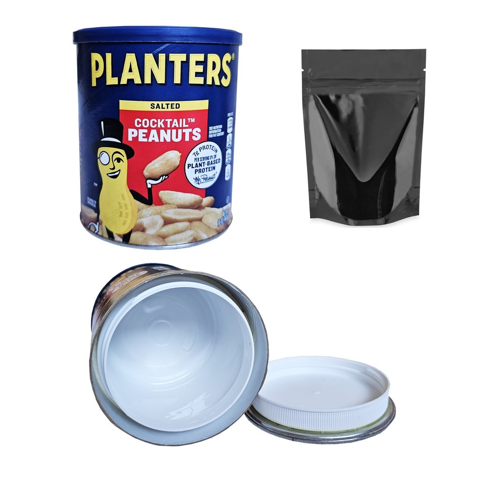 Peanuts Diversion Safe Stash Can Screw Lock Hidden Compartment For Valuables