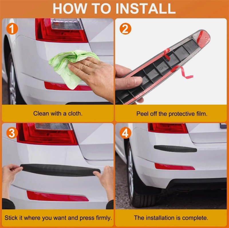 2Pcs x Car Bumper Protector Strip Front Rear Anti-collision Corner Bumper Strips