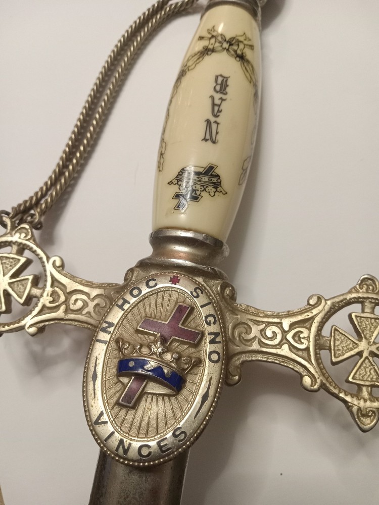 Antique Masonic Ceremonial Sword & Scabbard unknown maker Knights Templar nice