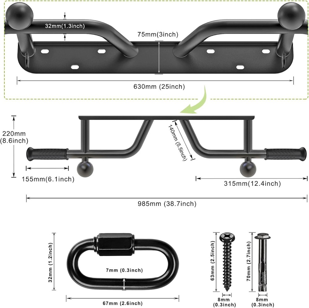 Kipika Heavy Duty Wall Mounted Multi Handle with Ball, Ball