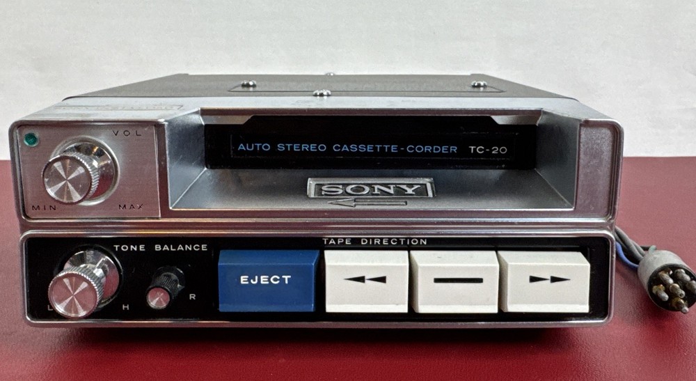 Sony Instaload TC20 Car Auto Stereo Cassette-Corder  Recorder Untested