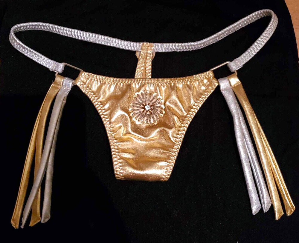 Gold/Silver Metallic Thong, Exotic Dancer, Stripper Wear