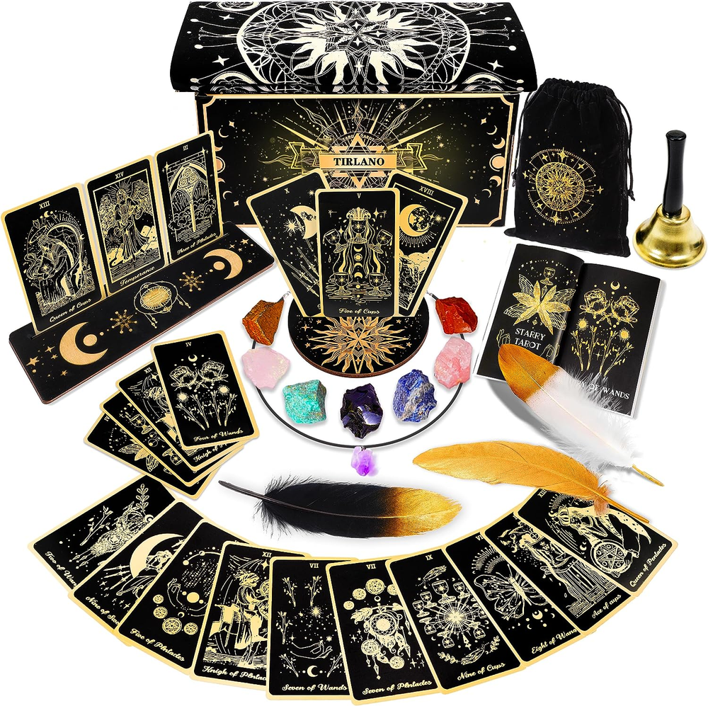 78 Tarot Cards with Guidebook - Tarot Deck Gift Set with Tarot Cloth & Holder...