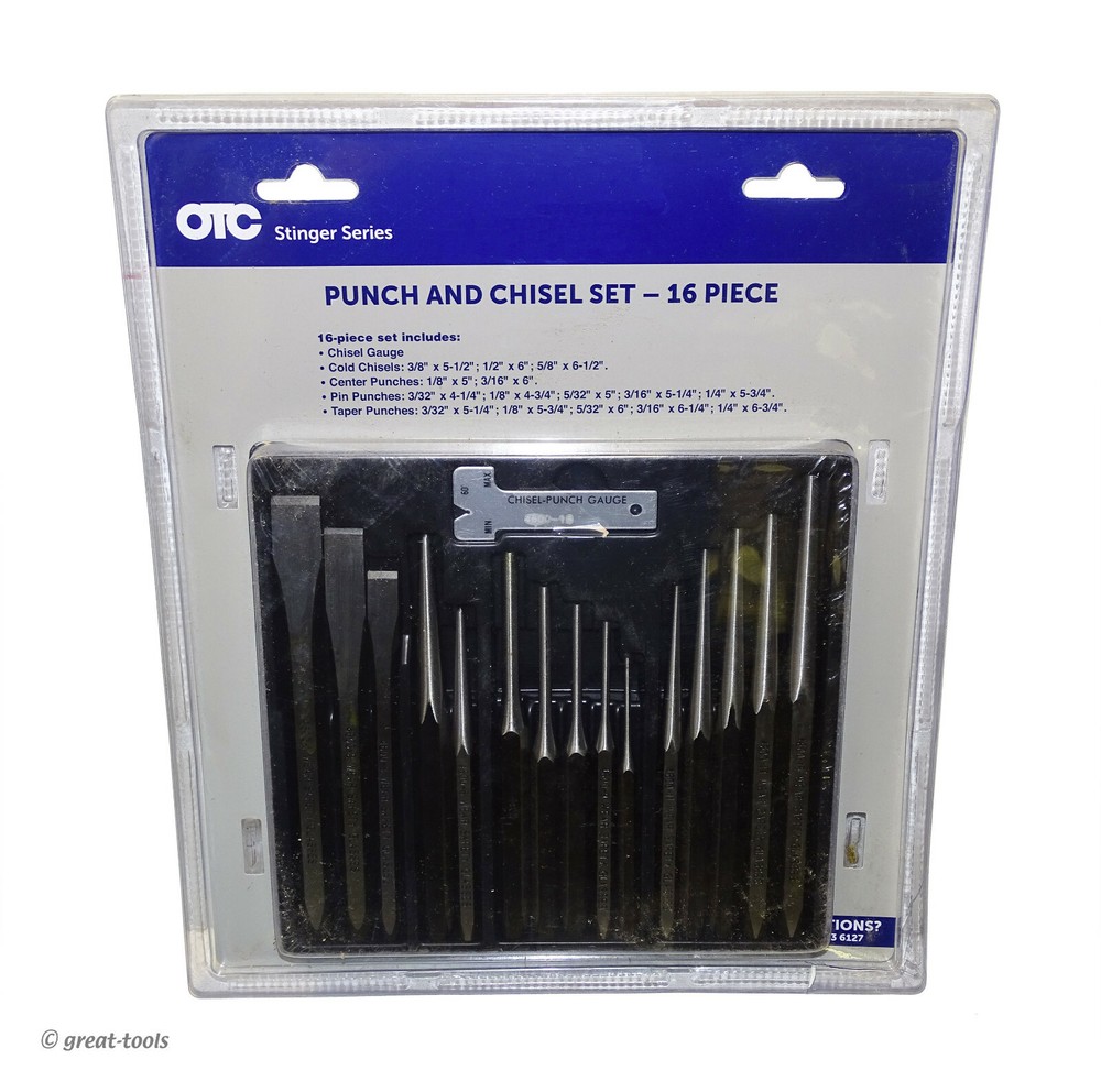 OTC TOOLS: Punch and Chisel set – 16-pc punches & chisels – automotive hand tool
