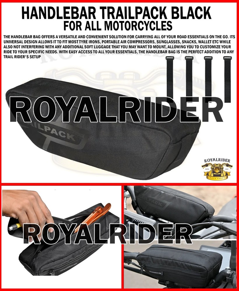 "HANDLEBAR TRAILPACK, BLACK" FIT FOR ALL MOTORCYCLES