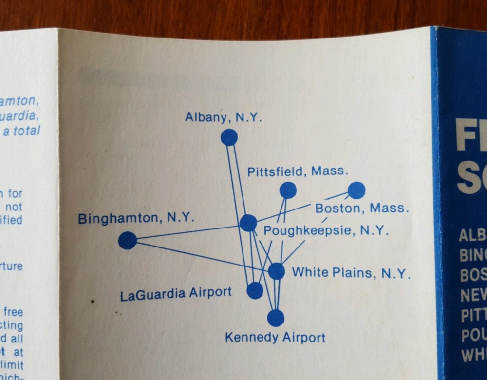 COMMAND AIRWAYS Flight Schedule 1977 Albany Binghamton Poughkeepsie White Plains
