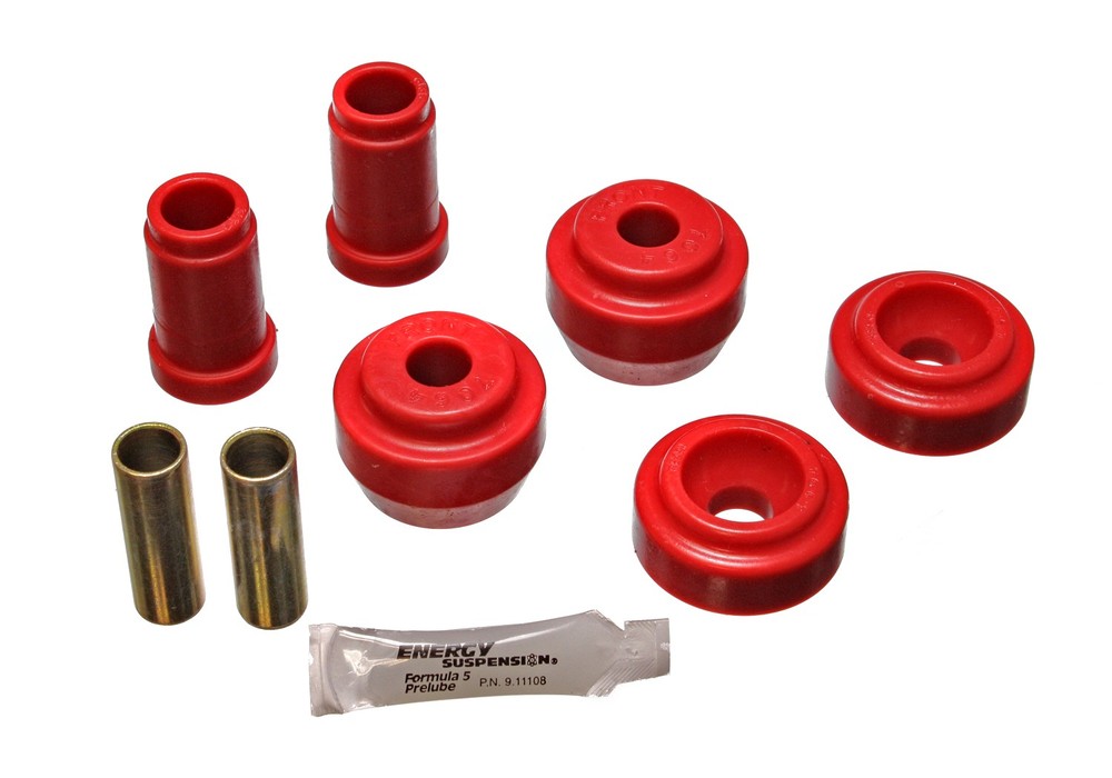 Energy Suspension 5.3107R Control Arm Bushing Set Front Polyurethane Red