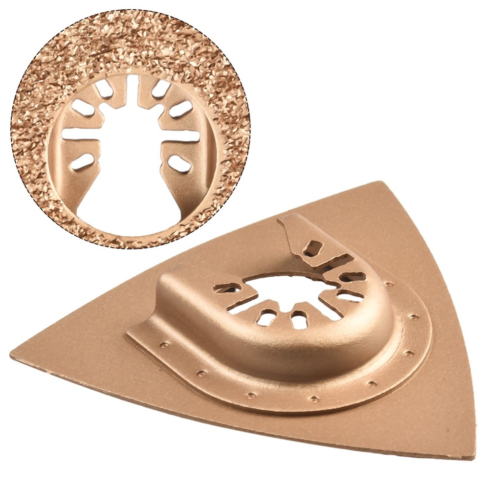 Oscillating Multitool Triangular Carbide Grit Rasp Blade Grout.Removal