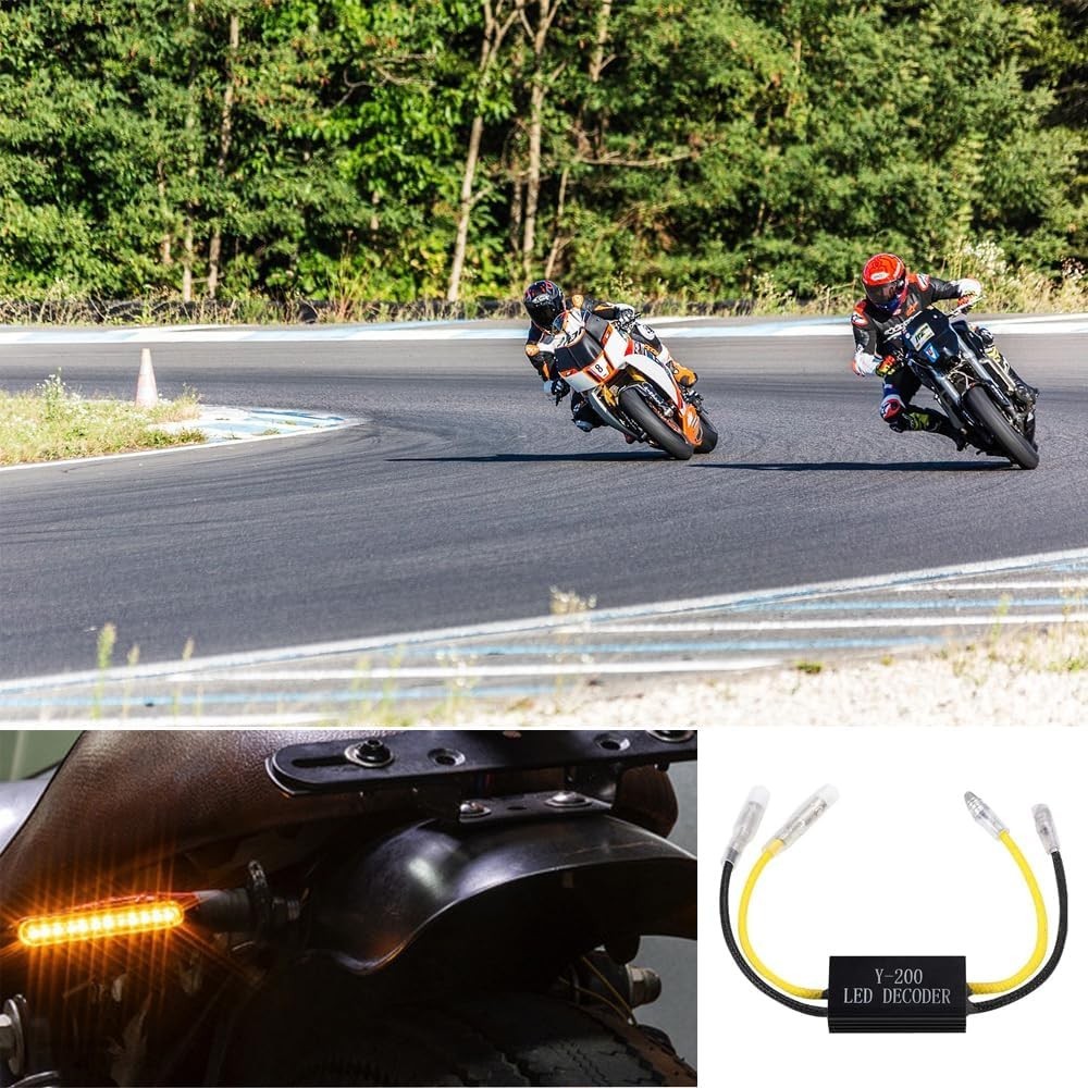 4 Pcs Motorcycle LED Turn Signal Decoder Load Resistors, 10W 10Ω Flash Fix Erro