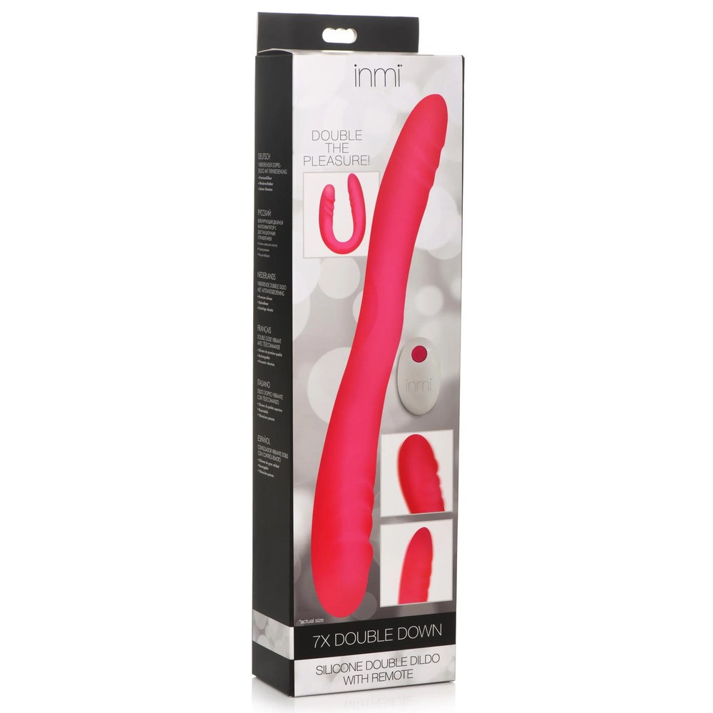 Inmi 7X Double Down Silicone Double Dildo with Remote