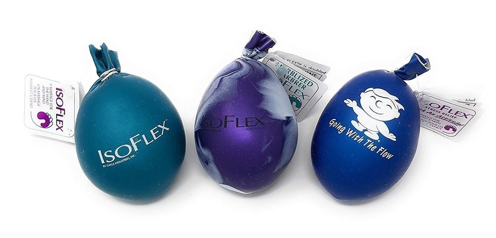 IsoFlex Stress Relief Massage Therapy Balls with Micro Beads Bundle - Classic...