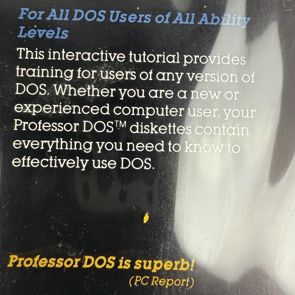 Individual Software Professor DOS Interactive Tutorial Simulation Vintage 1984