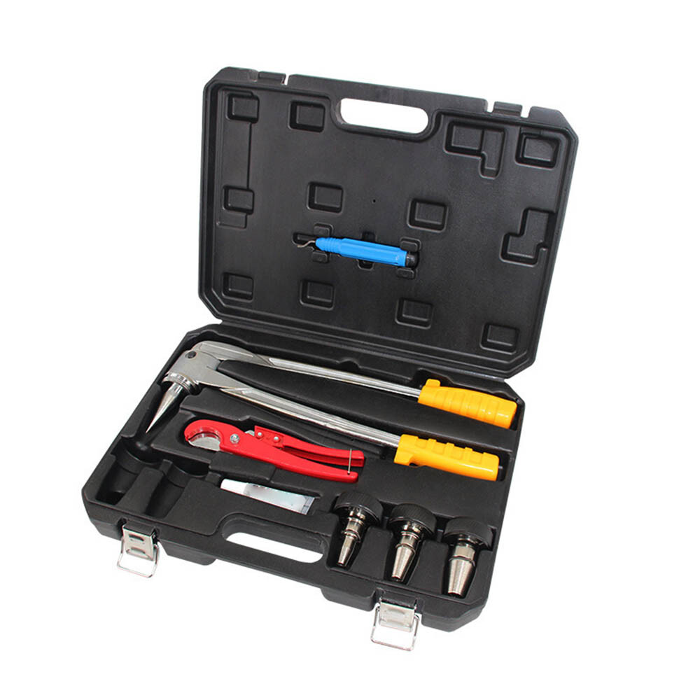 Hard Case PEX Expansion Tool Kit 1/2" 3/4" 1" Expander Heads