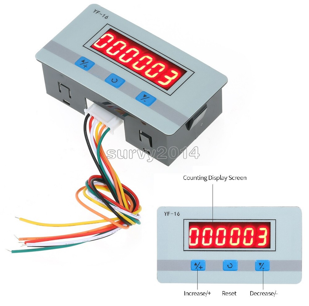 Mini LCD Digital Counter Module DC/AC7V~27V Electronic Totalizer 1~999999 Times