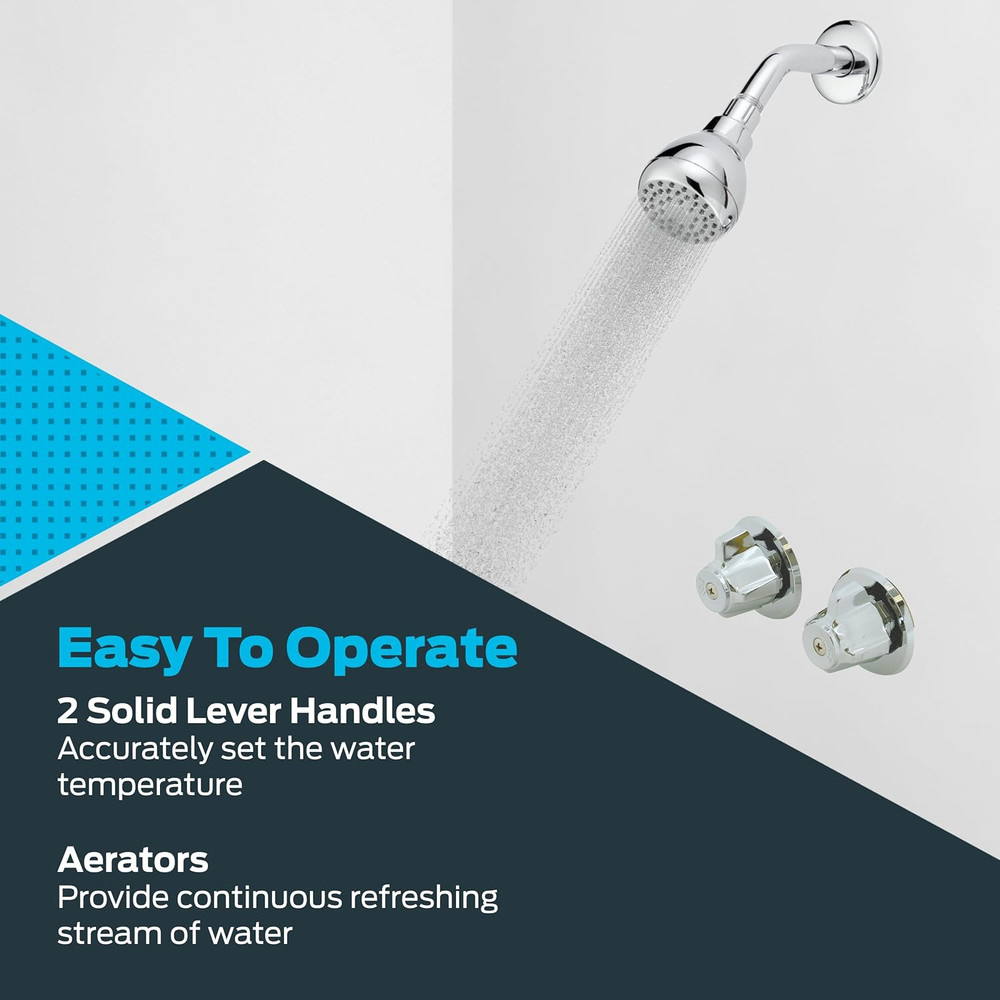 Multi-Turn Shower Stall Valve, Chrome, 10551