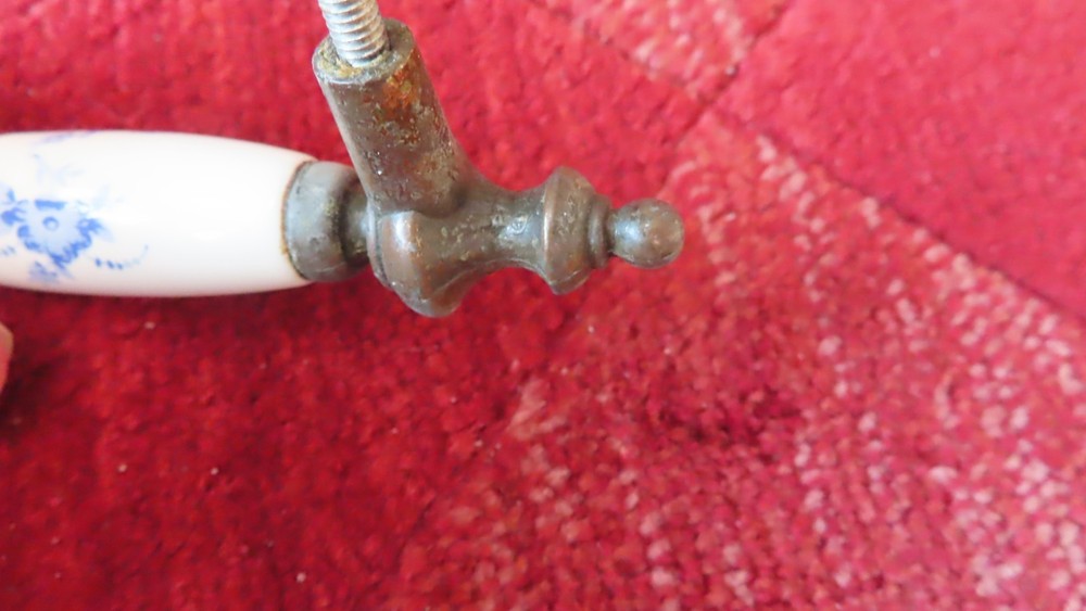 Floral print porcelain Drawer Pull drawer handle