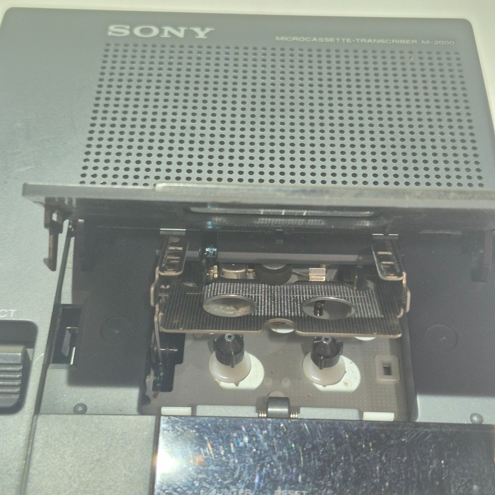 Sony M-2000 Microcassette Transcriber With Power Adapter UNTESTED