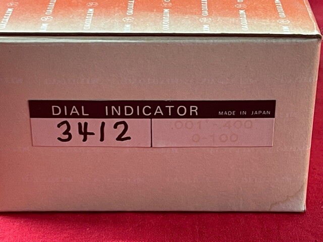 Mitutoyo 3412 Dial Indicator 0-.400" Range IN STOCK LAST ONE!!