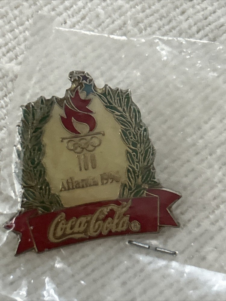 1996 100 Atlanta Olympics Coca Cola Pin NIP