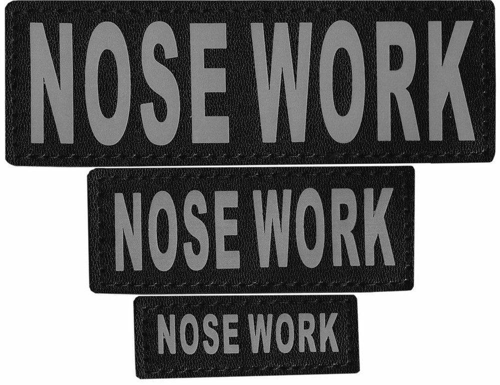 NOSE WORK Patch Reflective Extra Label Tag for Dog Harness Service