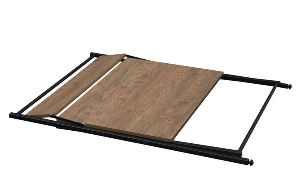 ReadyNow 25 in. W Rectangular Brown Steel Standing Folding Tray Desk