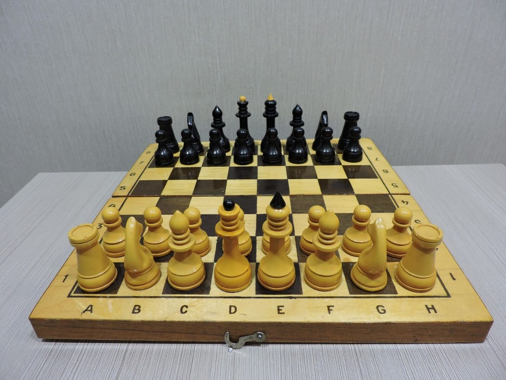 Rare Bakelite Vintage Chess Set Soviet USSR
