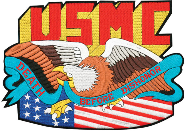MARINES CORPS EAGLE DEATH BEFORE DISHONOR JACKET PATCH