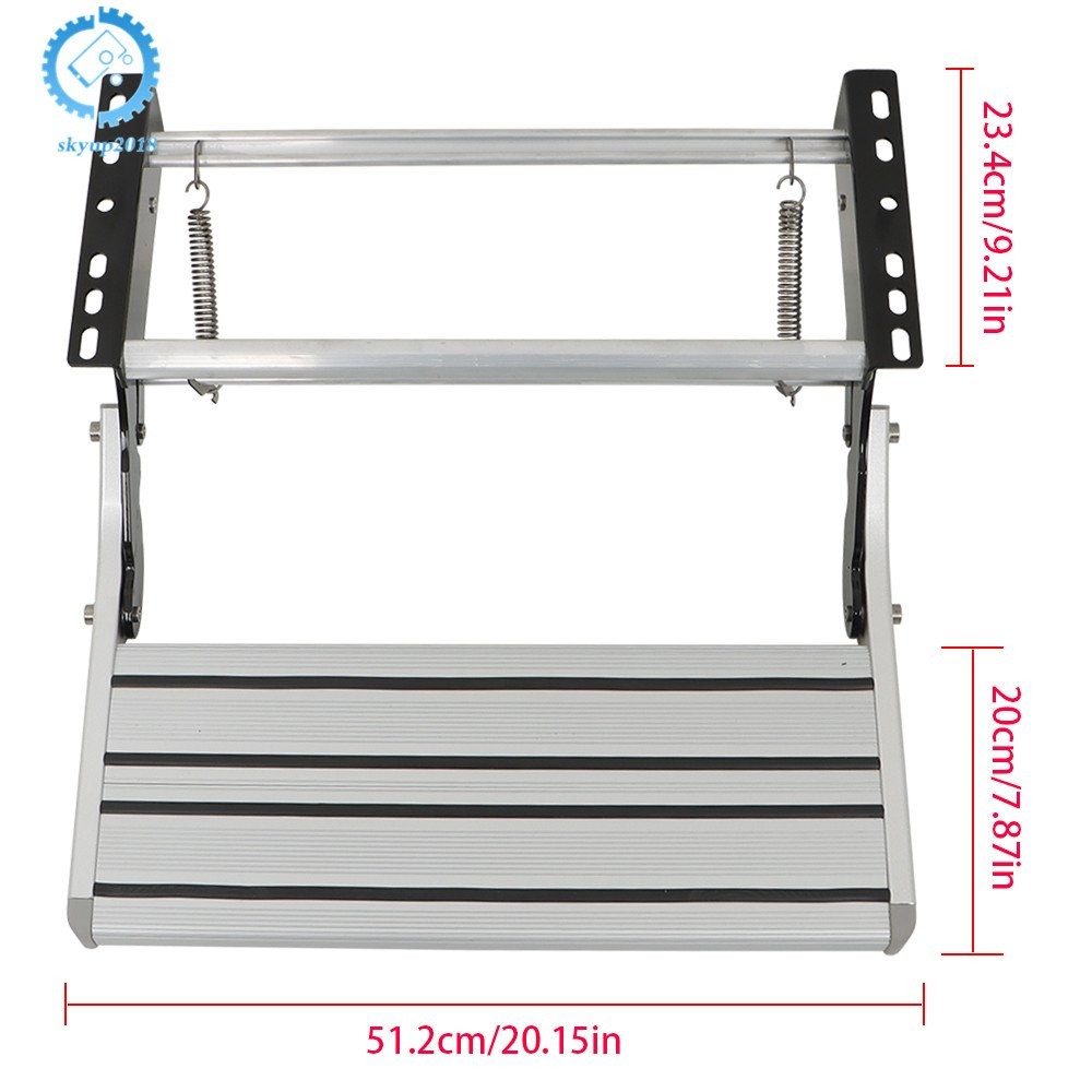 Single Step Aluminium Manual Pull Out Retractable RV Camper Platform Steps Stair