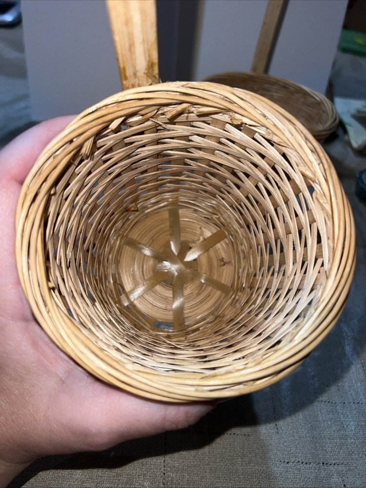 Boho Baskets Wall Hanging Set 2 Stick Decor