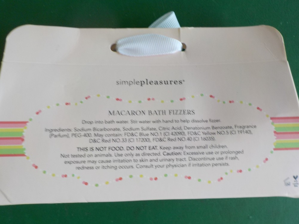 Vanilla Macaron Scented Bath Fizzers (P T-5))
