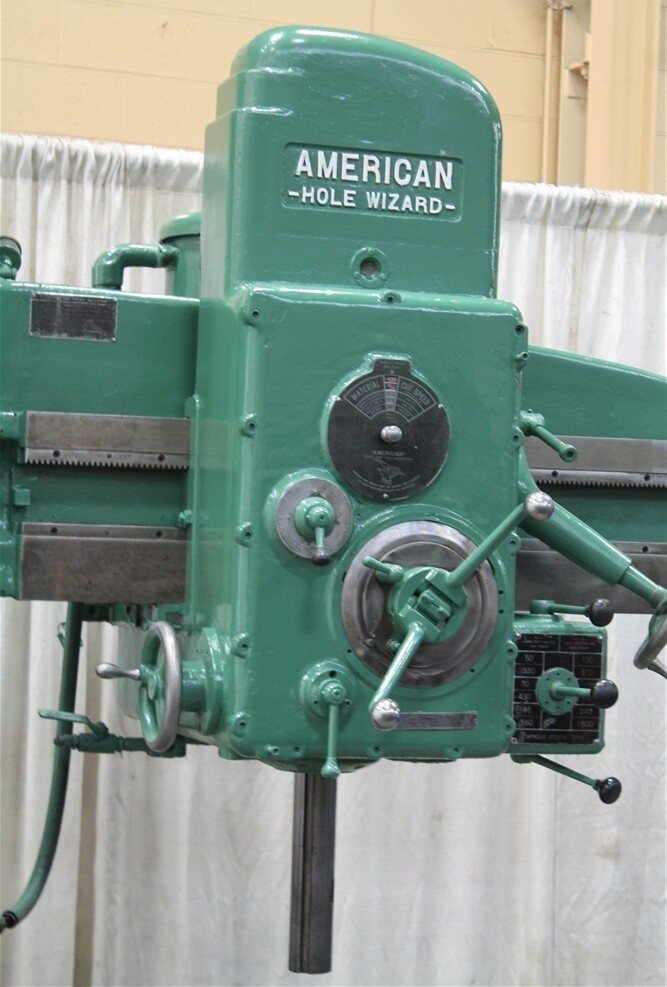 4' X 9" AMERICAN HOLE WIZARD RADIAL ARM DRILL: YODER #62917