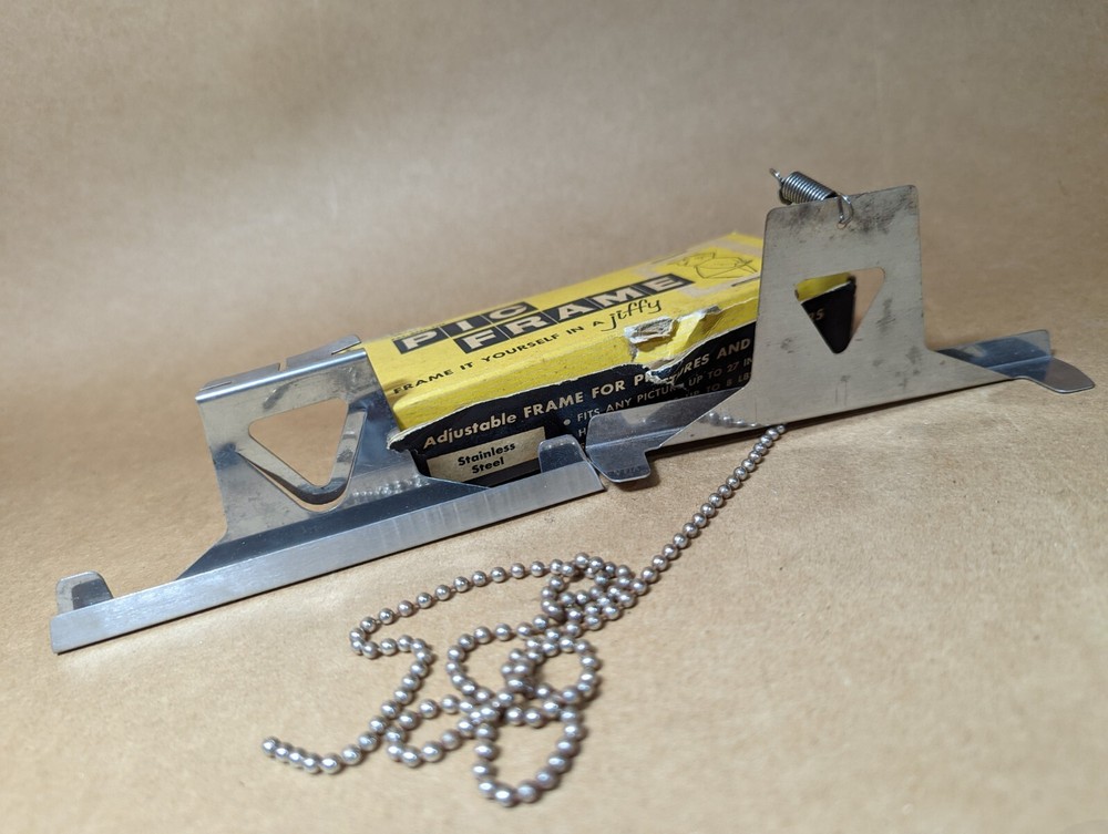 Vintage Adjustable Mid Century Wall Mount Frame for Mirrors