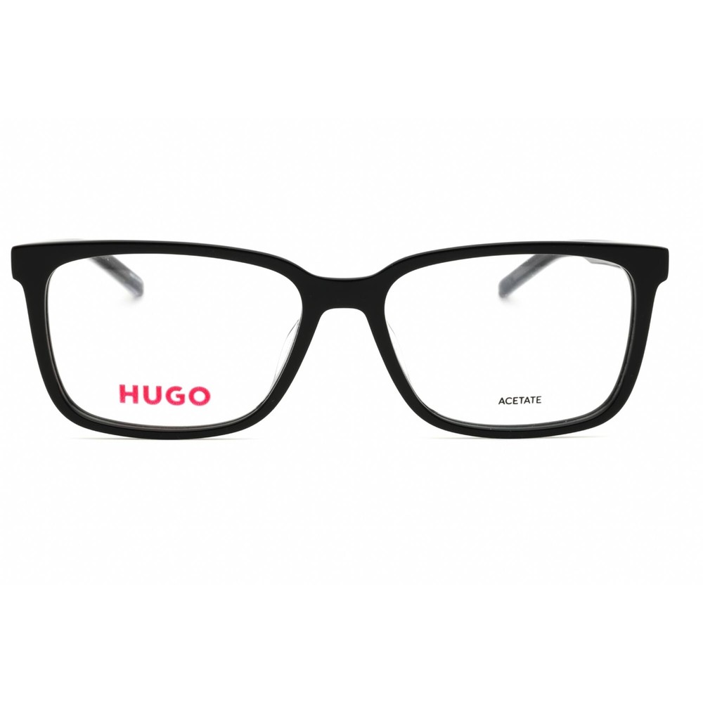 Hugo Men's Eyeglasses Black Plastic Rectangular Full Rim Frame HG 1010 0807 00