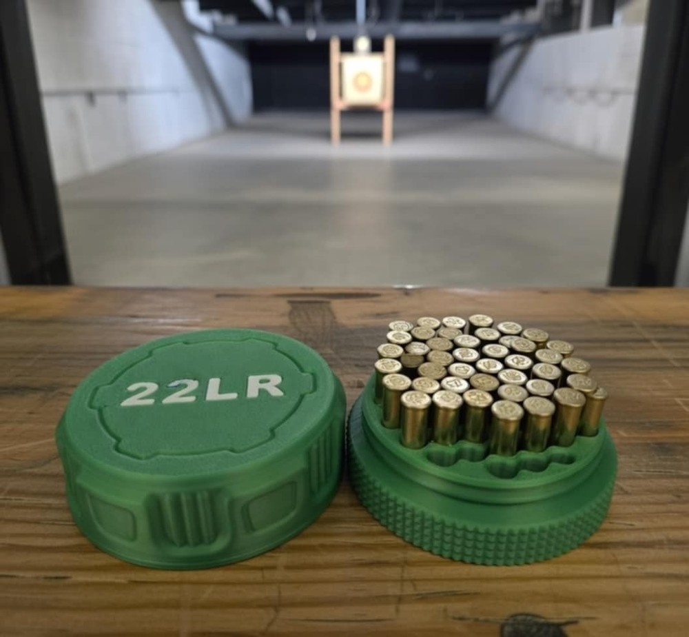 Lot of (2)  .22LR Ammo Pucks – Compact, Stackable Storage for 55 Rounds