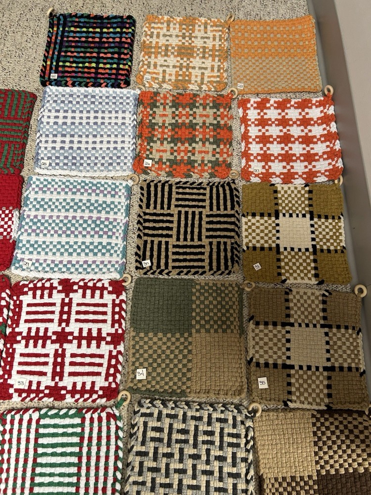Potholders Hand Made Large 8x8
