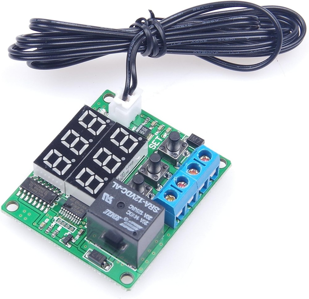 Versatile Digital Temperature Controller with Waterproof Sensor & LED Display