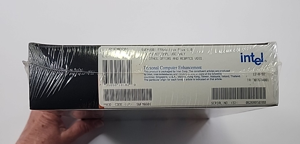 Intel FAXability Plus Software Vintage Sealed NOS 1990's History READ!