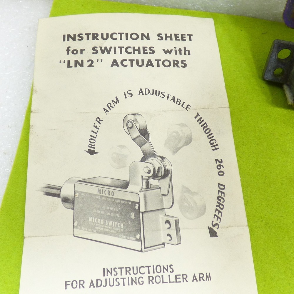 Honeywell bzln-2-lh microswitch micro switch