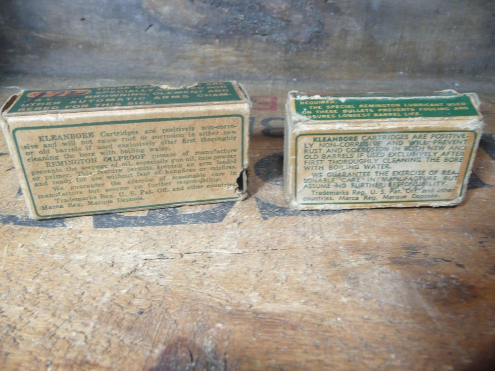 Vintage Kleanbore Empty Boxes .25 and .22