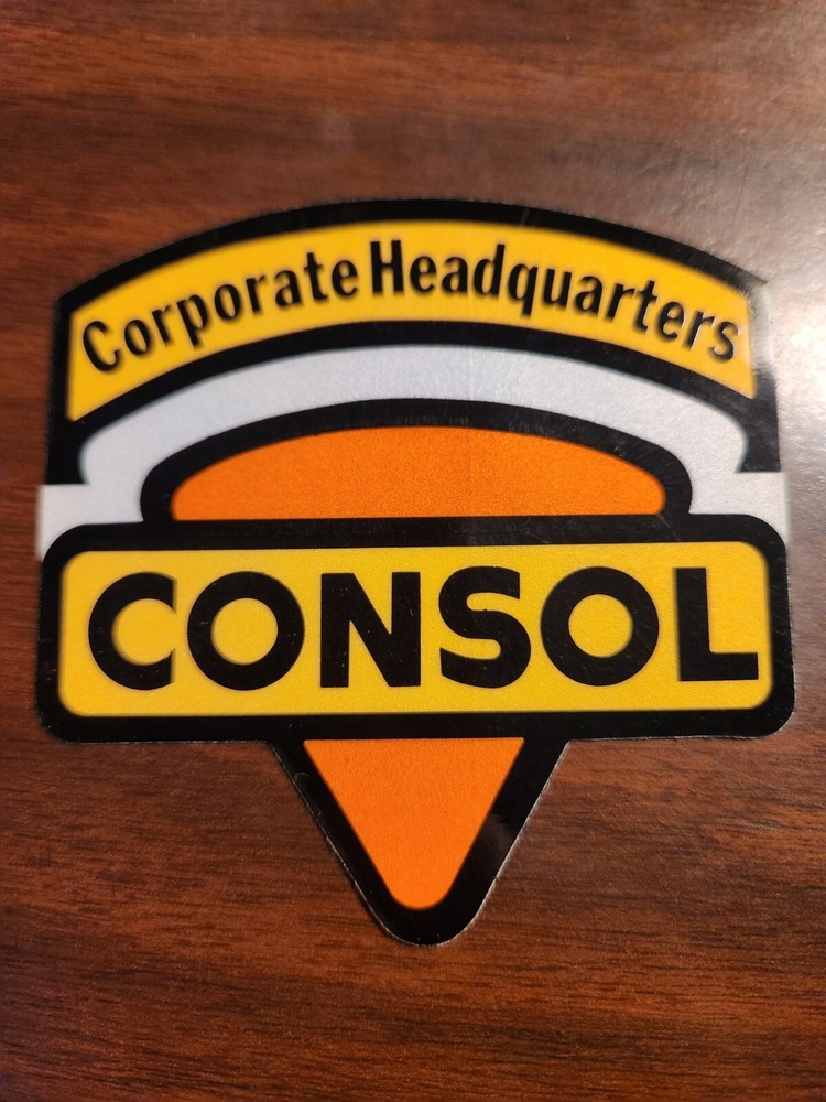 CORPORATE HEADQUARTERS SHIELD WHITE BACK CONSOL COAL MINING STICKER